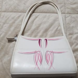 Pinstriped handbag